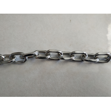 Ланцюжок сумковий якорний алюмінієвий нікель ширина зовнішній 22 мм, висота зовнішня 14 мм, товщина 4 мм