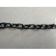 Ланцюжок сумковий якорний алюмінієвий чорний нікель ширина зовнішній 22 мм, висота зовнішня 14 мм, товщина 4 мм