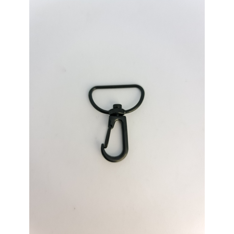 Карабін 25 мм ширина вушка, довжина карабіна 40 мм чорний матовий Карабін 25 мм ширина вушка, довжина карабіна 40 мм чорний матовий