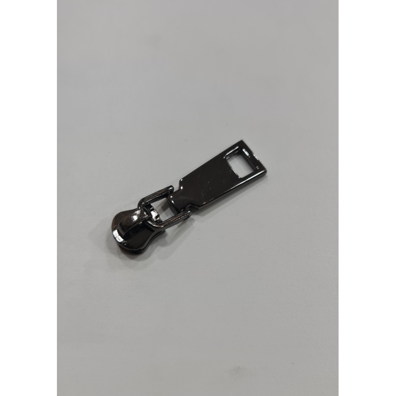 Бігунок сумковий без фіксатора на металеву блискавку No5 чорний нікель