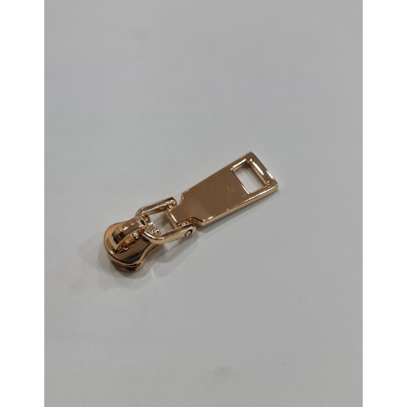 Бігунок сумковий без фіксатора на металеву блискавку No5 золото