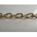 Ланцюжок сумковий якорний алюмінієвий золото ширина зовнішній 22 мм, висота зовнішня 14 мм, товщина 4 мм
