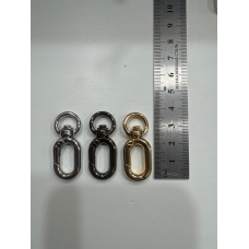 Карабін сумковий 10 мм вушко, довжина 38 мм Темний нікель