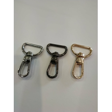 Карабін 20 мм ширина вушка, довжина карабіна 40 мм Темний нокель