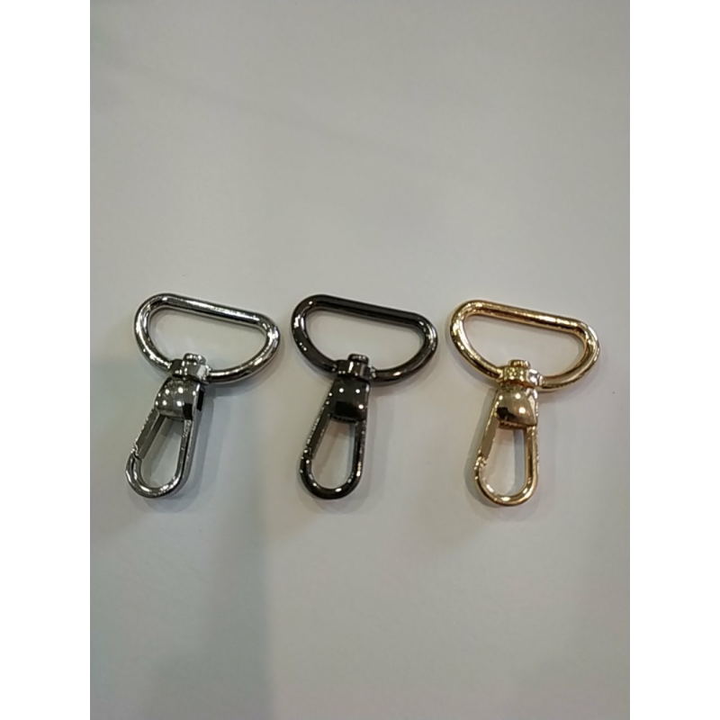 Карабін 25-мм ширина вушка, довжина карабіна 40 мм Темний нокель Карабін 25-мм ширина вушка, довжина карабіна 40 мм Темний нокель