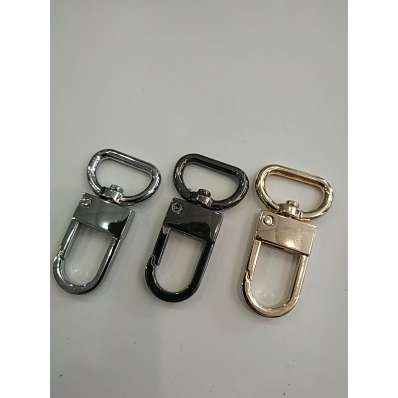 Карабін Луї Вітон 20 мм довжина карабіна 50 мм Темний нокель