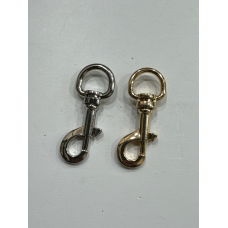 Карабін сумковий 15 мм вушко, довжина карабіна 55 мм. Нікель