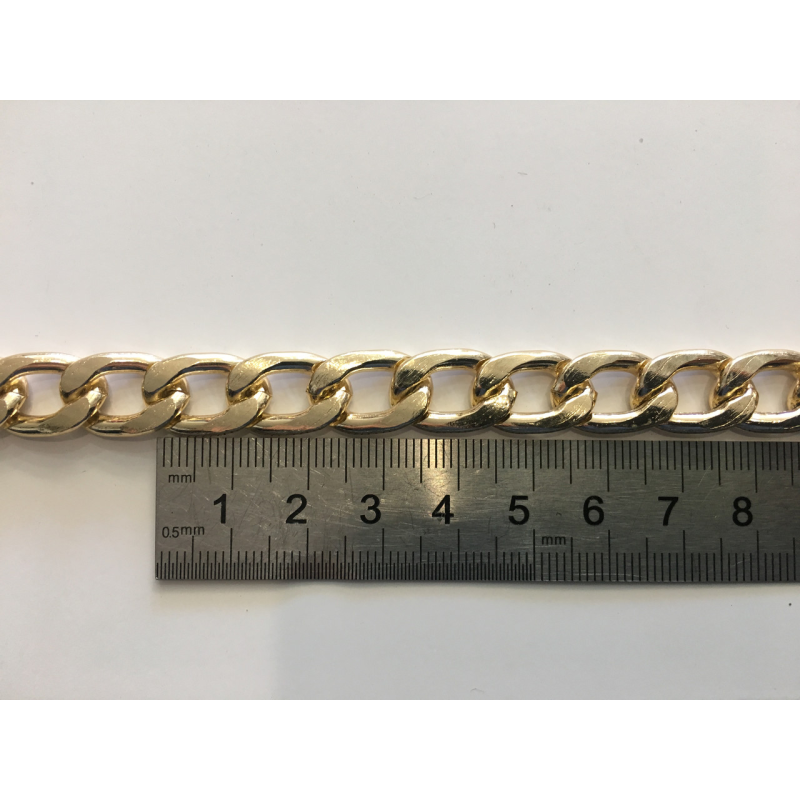 Ланцюжок алюмінієвий Середня золото 2.8х16.5х10.5 мм