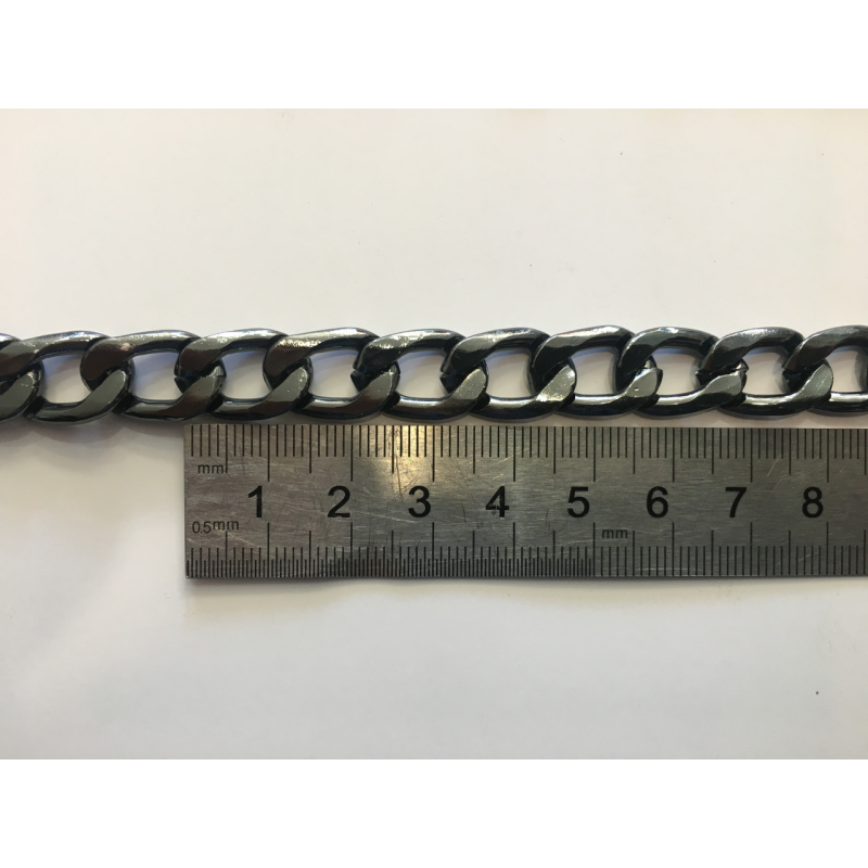 Ланцюжок алюмінієвий чорний нікель 2.8х16.5х.10.5 мм Ланцюжок алюмінієвий чорний нікель 2.8х16.5х.10.5 мм