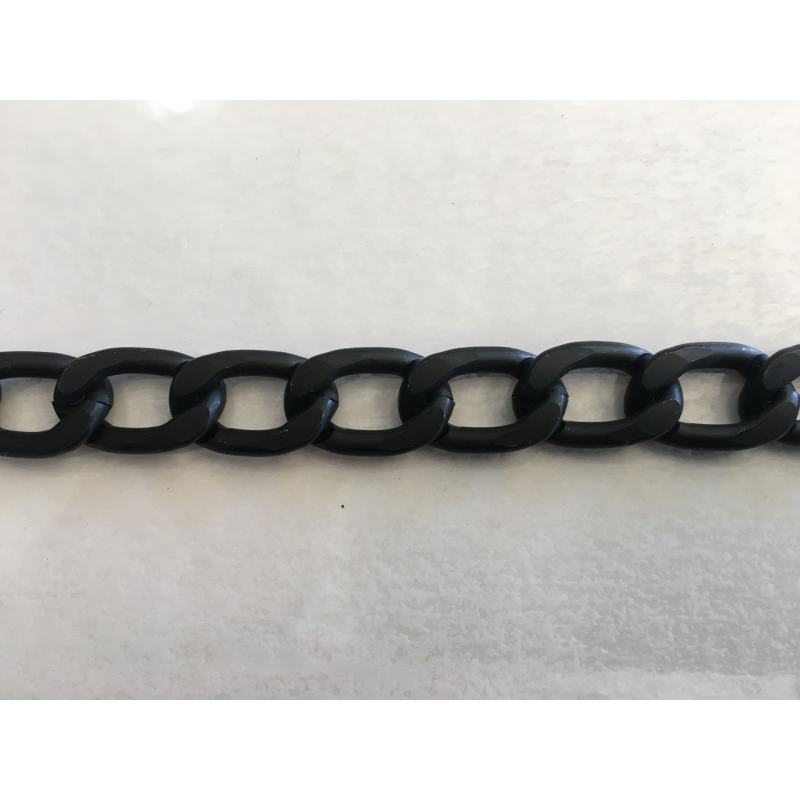 Ланцюжок алюмінієвий чорний матовий 3.6х23х14.6 мм Ланцюжок алюмінієвий чорний матовий 3.6х23х14.6 мм