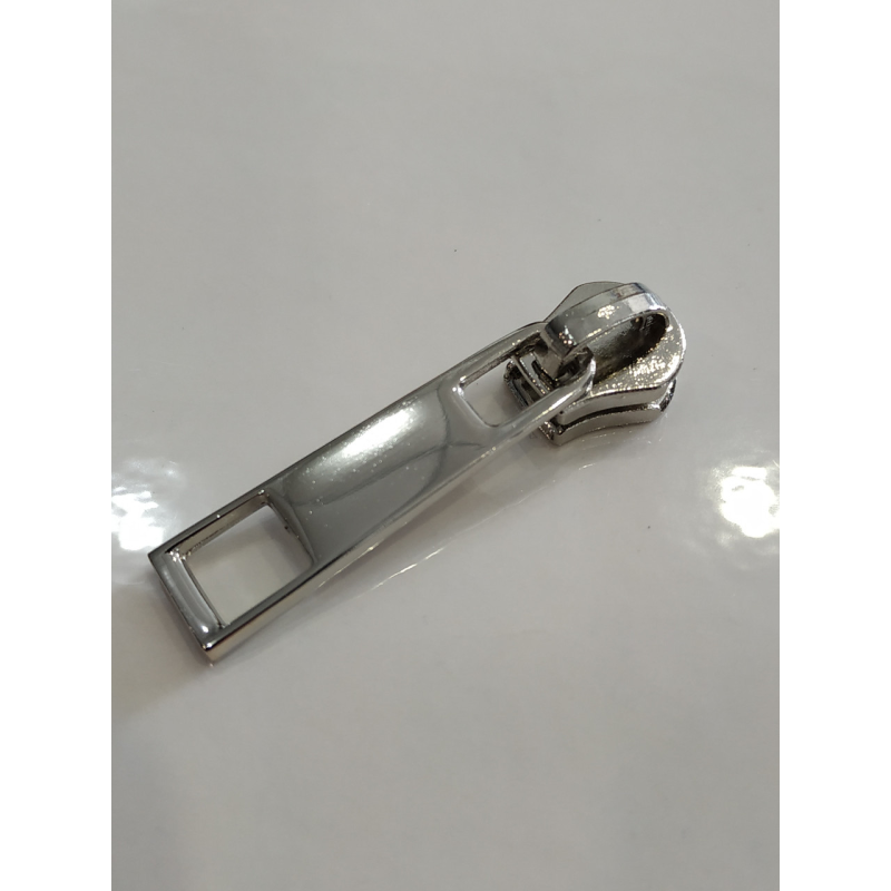 Бігунок сумковий без фіксатора на металеву блискавку No5 нікель Бігунок сумковий без фіксатора на металеву блискавку No5 нікель