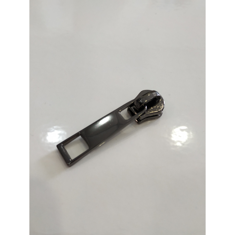 Бігунок сумковий без фіксатора на металеву блискавку No5 чорний нікель