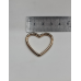 Серце лите прикраса маленький колір золото