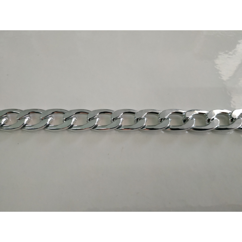 Ланцюжок алюмінієвий нікель Середня товщина прута 2.8 мм ширина 16.5 мм висота10.5 мм Ланцюжок алюмінієвий нікель Середня товщина прута 2.8 мм ширина 16.5 мм висота10.5 мм